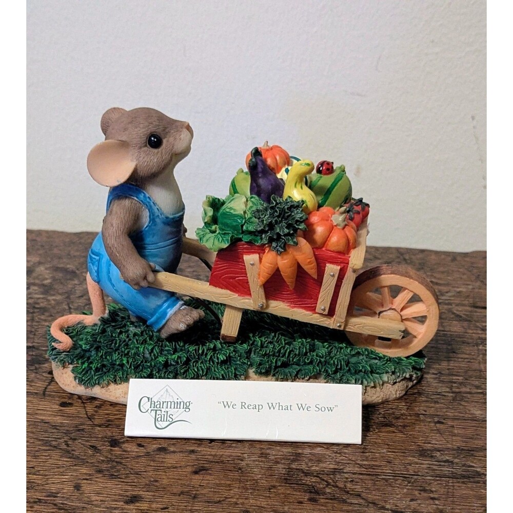 Charming Tails by Fitz and Floyd "We REap What We Sow" #85/526 MIB